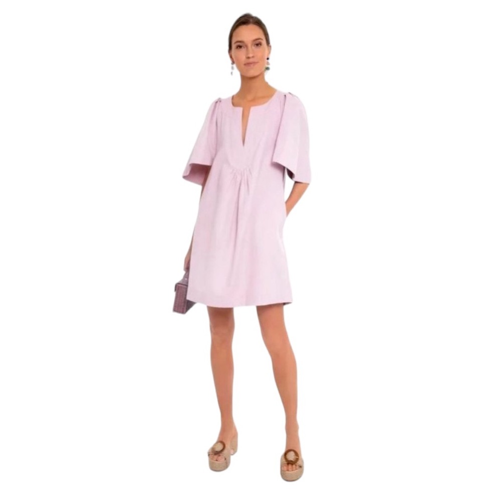 Tuckernuck Pomander Place Finley Lilac flutter sleeve pleated mini dress sz S